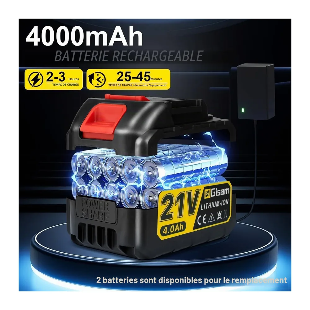 Nettoyeur Haute Pression sans Fil, Moteur sans Balais 2200 W,Mode 3 Vitesses,Pression Max