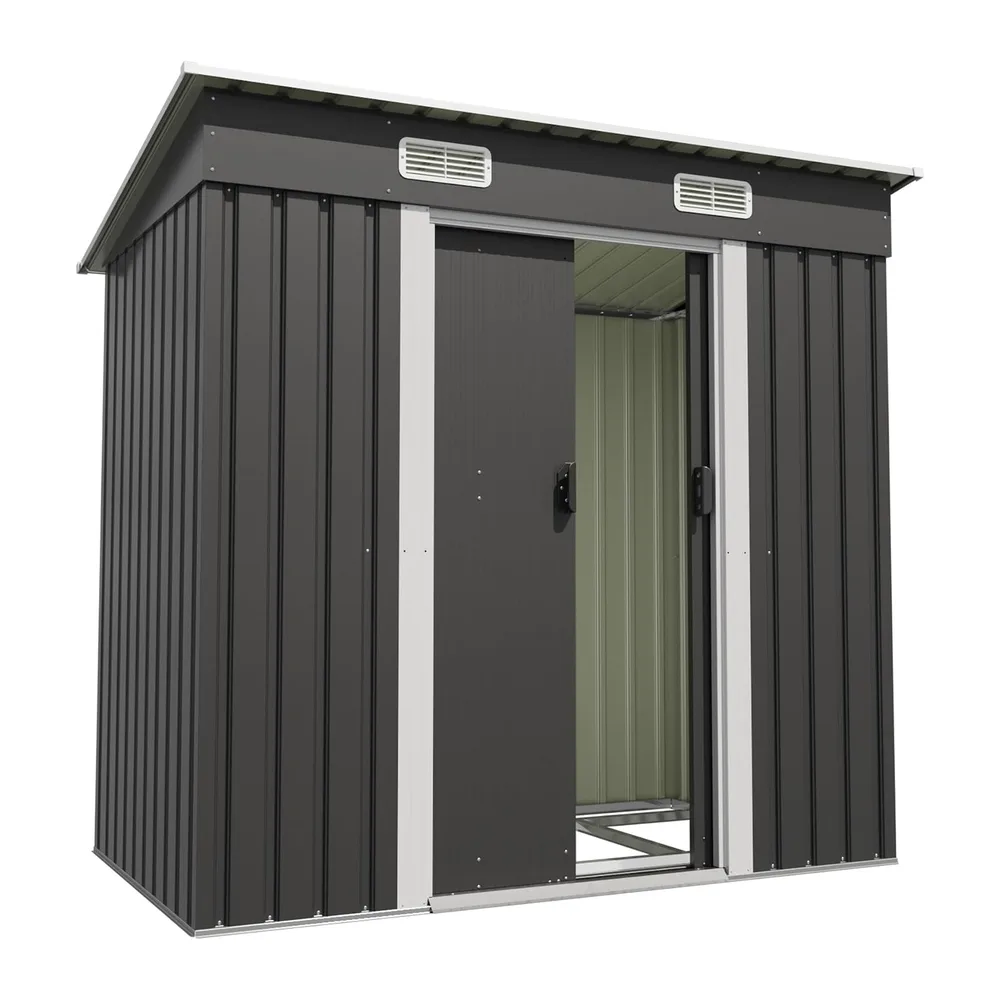 Devoko Abri de Jardin en métal 183x109x182cm avec Fondation, 3,6m³ Abri à Outils avec