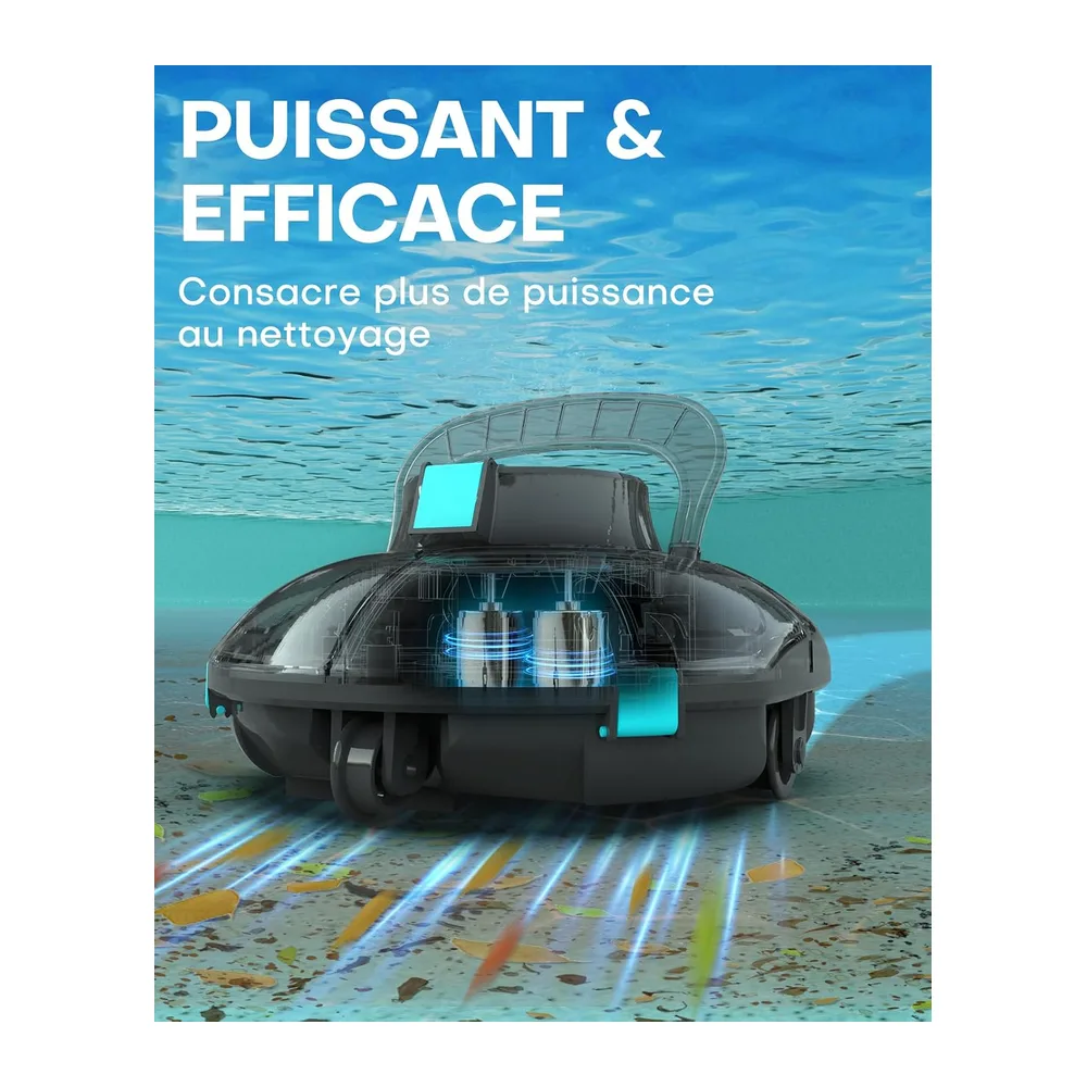 WINNY POOL CLEANER Winny 200 Robot Piscine, Aspirateur Piscine sans Fil avec Batterie