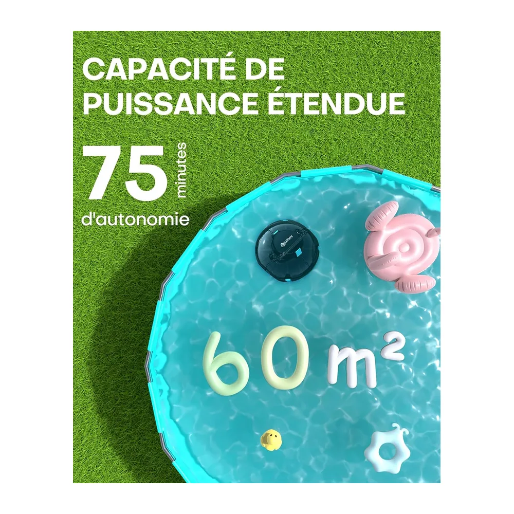 WINNY POOL CLEANER Winny 200 Robot Piscine, Aspirateur Piscine sans Fil avec Batterie