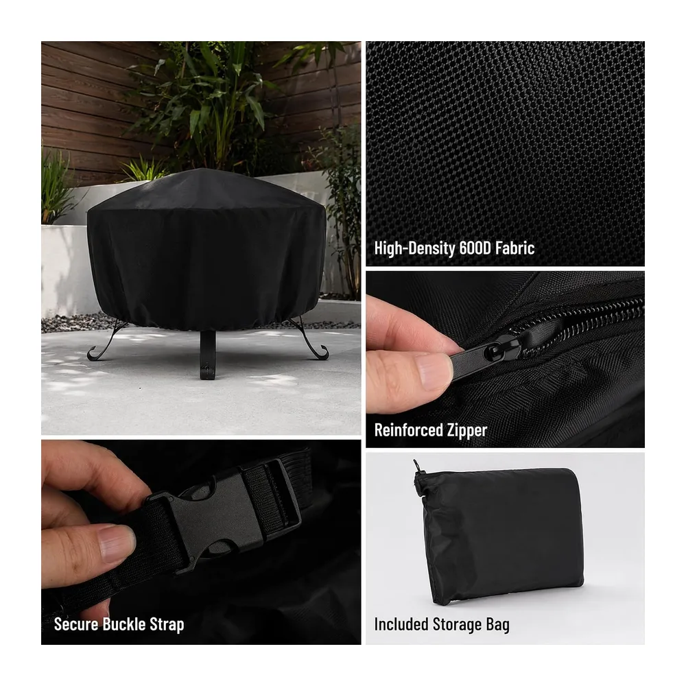 Housse de Protection Imperméable pour Brasero, Housse pour Braséro Rond