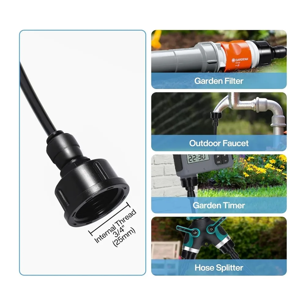 Brumisateur Terrasse Exterieur, Kit d’Irrigation Système de Brumisateur Extérieur 24M