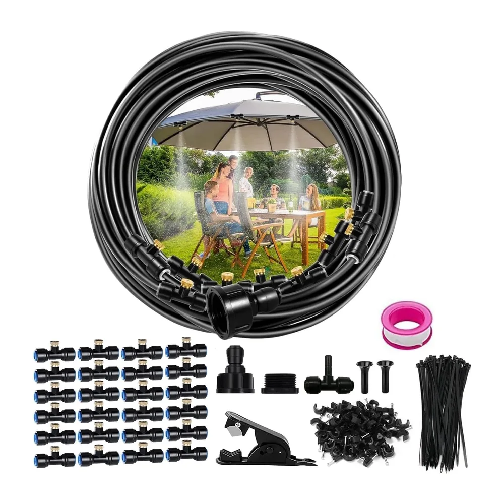 Brumisateur Terrasse Exterieur, Kit d’Irrigation Système de Brumisateur Extérieur 20M