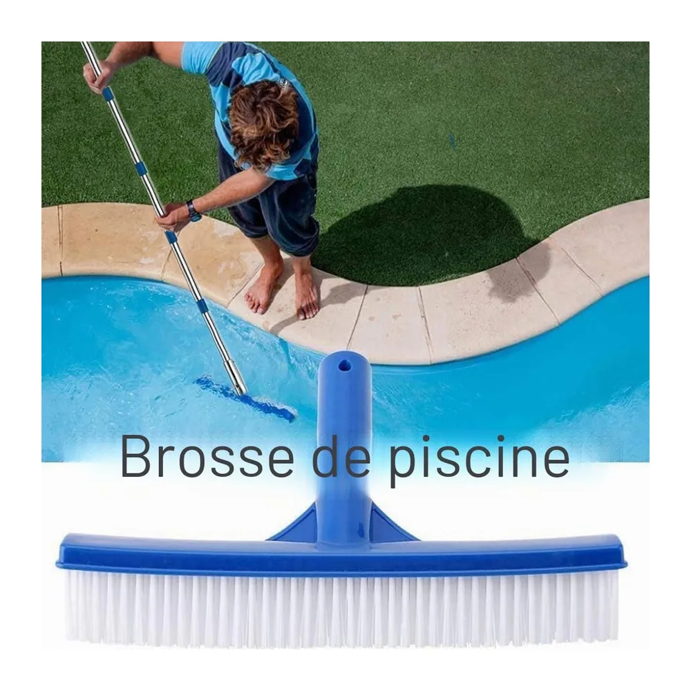 Épuisette de Piscine avec Manche télescopique - avec Brosse de Piscine - Épuisette de