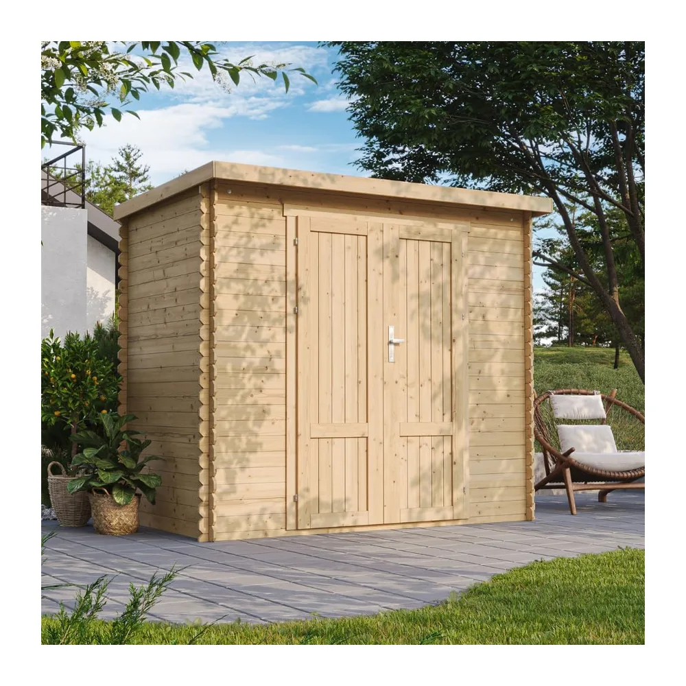 TIMBELA M310F1 Abri De Jardin en Bois 2,63 m², Cabane De Jardin Extérieure avec Parois De