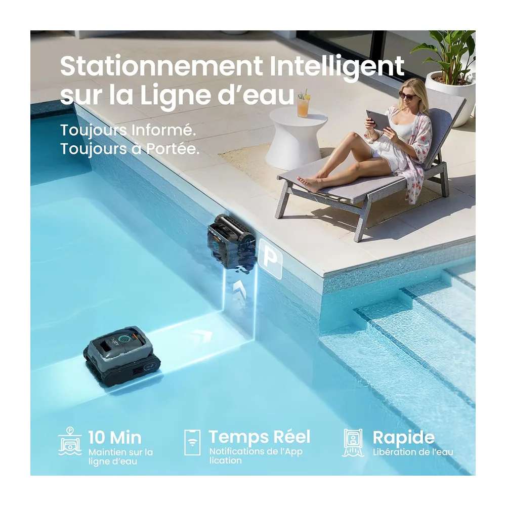 (Nouveau 2026) AIPER Scuba S3 Robot Piscine sans Fil Léger, Aspirateur Piscine avec