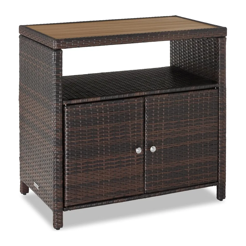 tectake® Armoire de Jardin 90 x 55,5 x 87 cm, Résistante aux intempéries et UV, Lames WPC