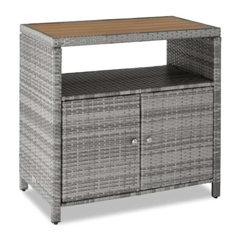 tectake® Armoire de Jardin 90 x 55,5 x 87 cm, Résistante aux intempéries et UV, Lames WPC