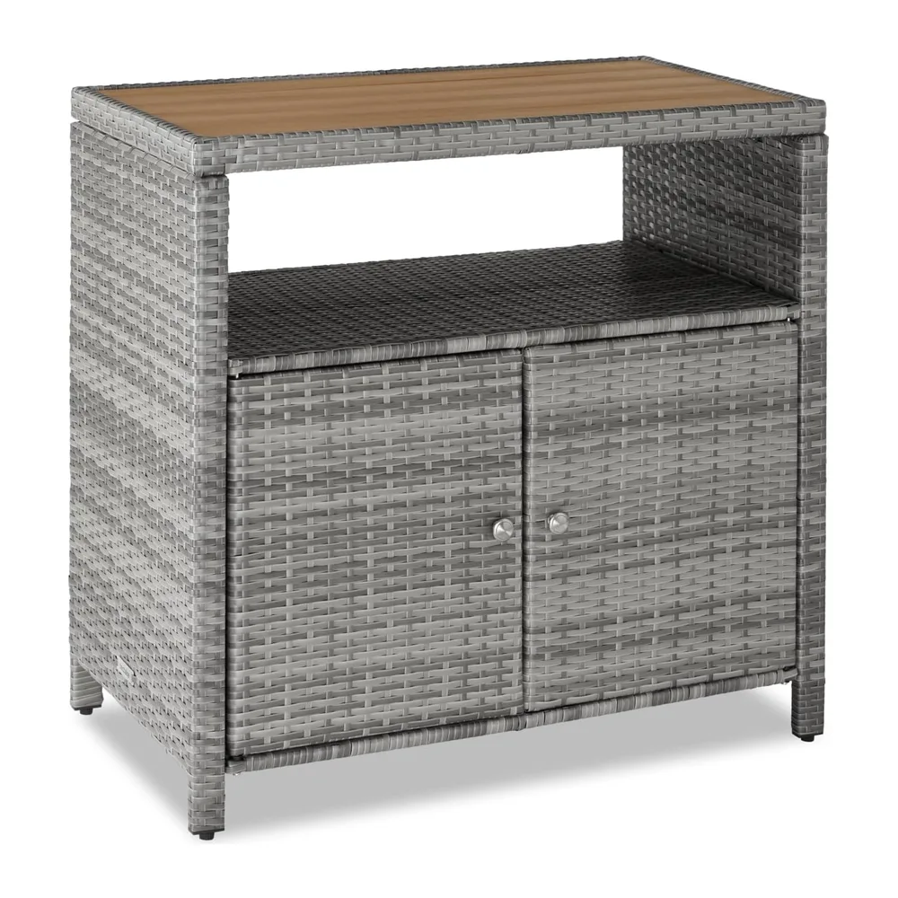 tectake® Armoire de Jardin 90 x 55,5 x 87 cm, Résistante aux intempéries et UV, Lames WPC