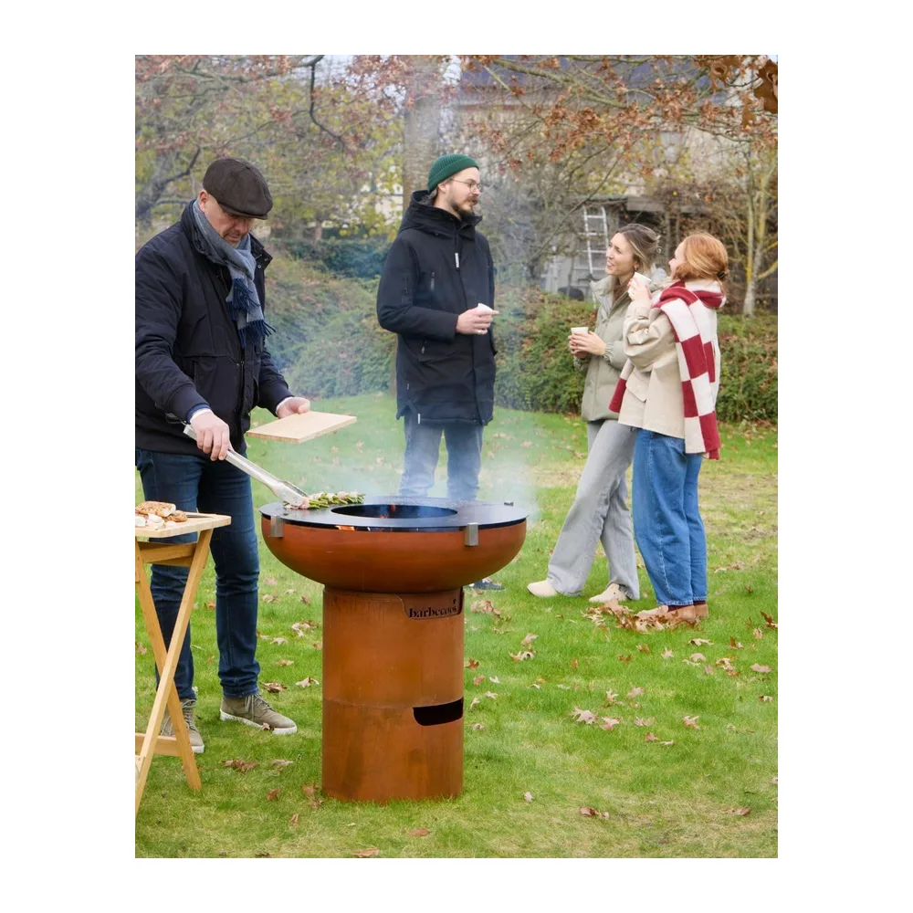 Barbecook Brasero BBQ Jack 75 avec 2 planchas et 2 Supports