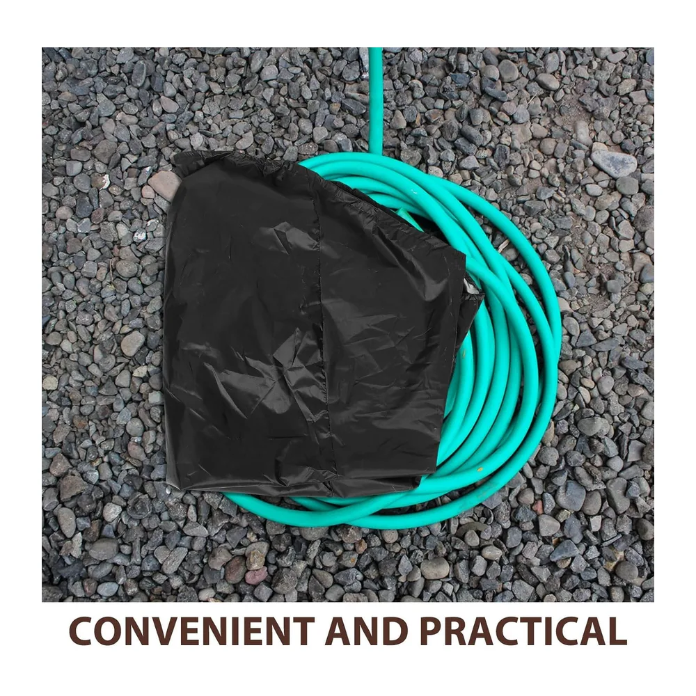 Housse de protection pour enrouleur de tuyau arrosage noir imperméable et résistante pour