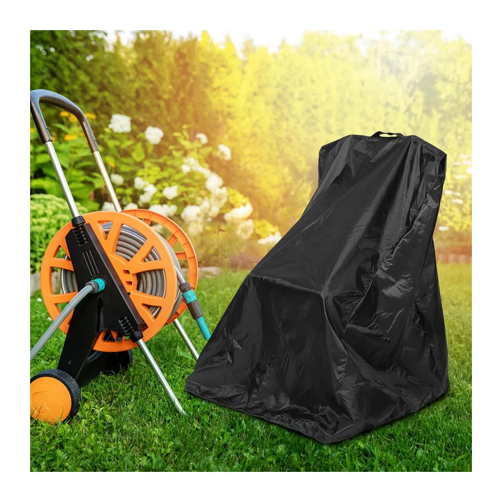 Housse de protection pour enrouleur de tuyau arrosage noir imperméable et résistante pour