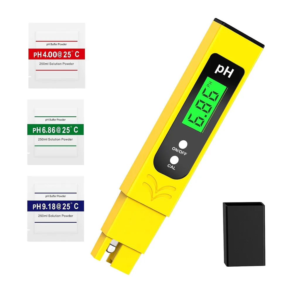 pH Metre Haute Précision (± 0.01), Testeur pH Piscine avec Écran LED Rétroéclairé Bleu et