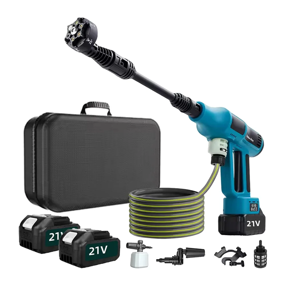 Nettoyeur Haute Pression sans Fil, Pressure Washer 4 Modes Max 120 Bars, Nettoyeur Haute