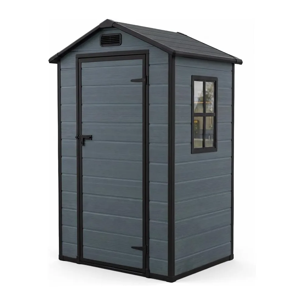 Mazovia Abri de Jardin 134x103cm Anthracite Bois Résistant aux Intempéries