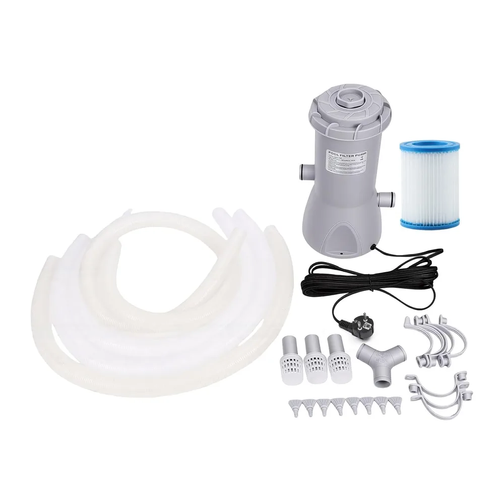 Denash Pompe Filtration Piscine Hors Sol 1000 GPH avec Filtre à Cartouche