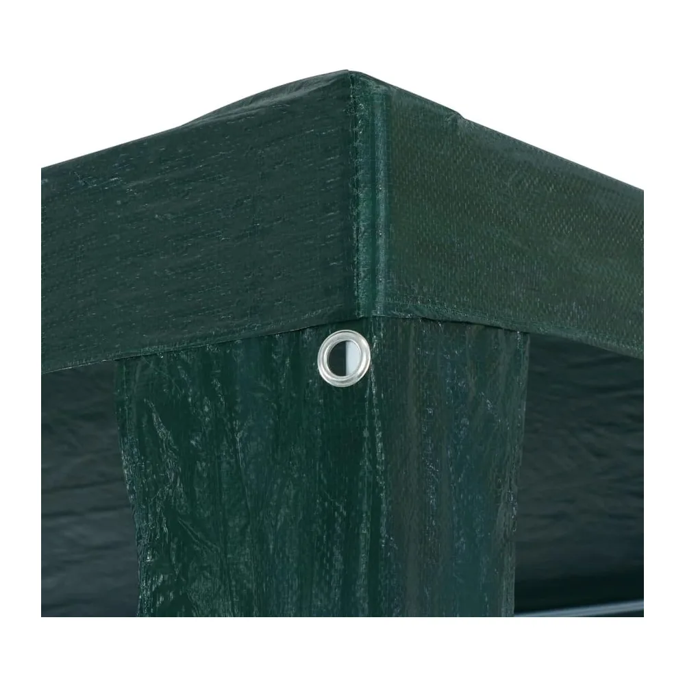 Tente de réception 3x6 m PE Vert avec Structure en Acier Résistante aux UV et à l'eau